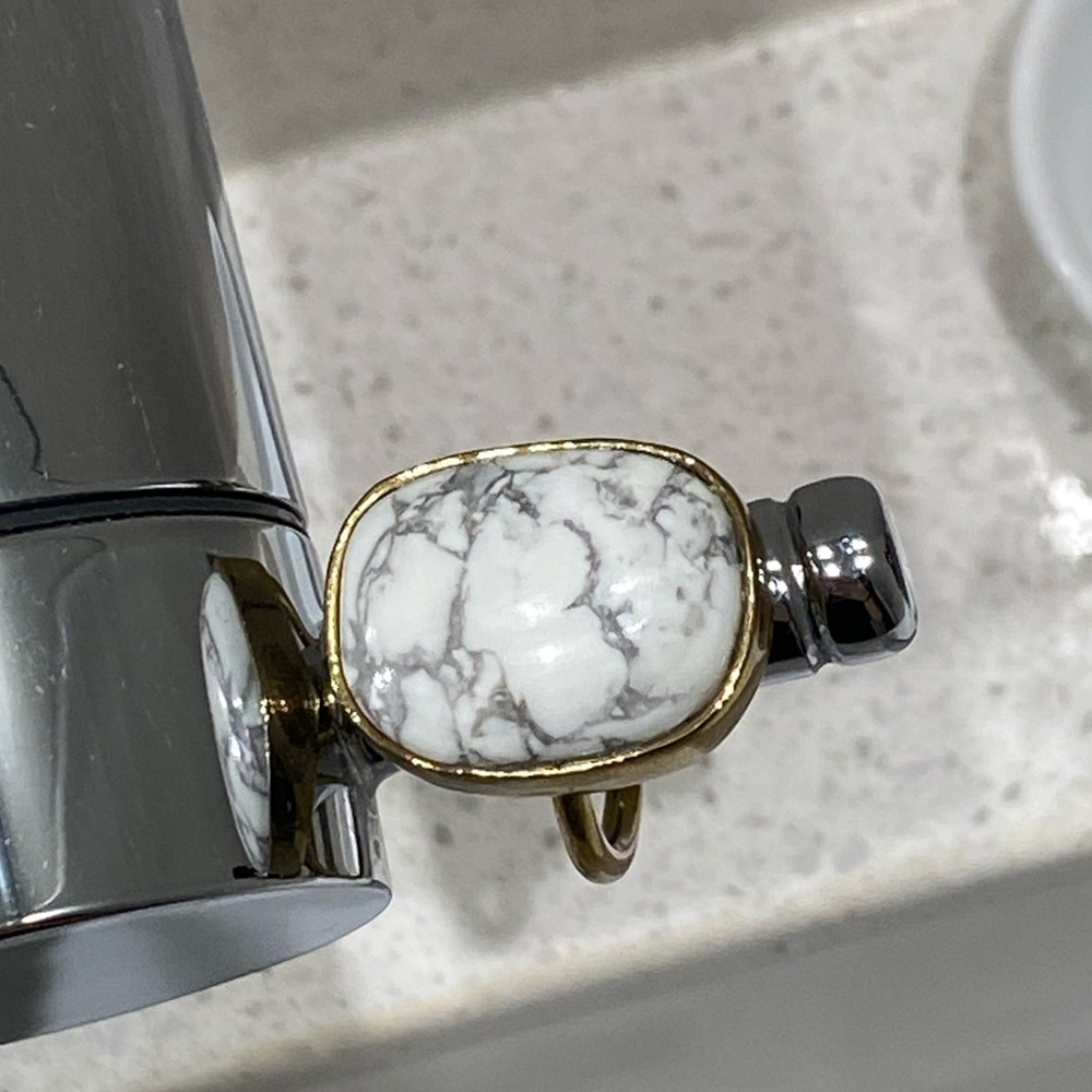 Vintage Style Marble Cocktail Ring